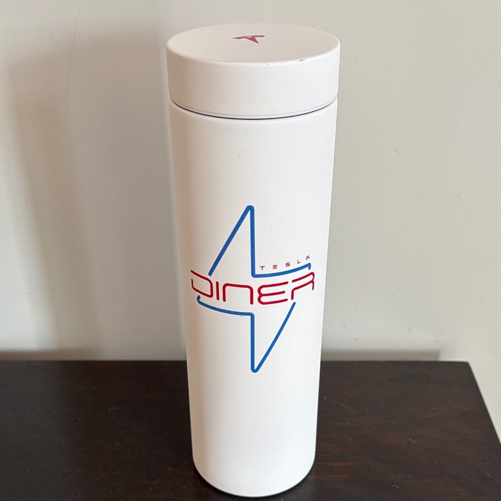 EUC HTF Tesla Diner Hot Cold 22oz Tumbler Hollywood CA Elon Musk